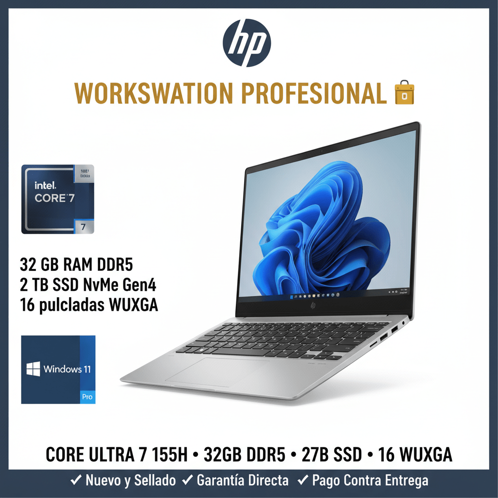 Laptop HP ZBook Firefly 16 G11 Core Ultra 7 155H 32GB RAM 2TB SSD – Workstation Profesional 🚀 Laptop en Guayaquil Ecuador - NEW STORE
