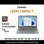 Laptop Lenovo IdeaPad Slim 3 15.6" Ryzen 3 7320U 8GB RAM 512GB SSD | Ligera y Rápida Laptop en Guayaquil Ecuador - NEW STORE