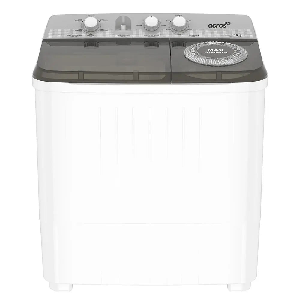 Lavadora Acros 13 kg | Dos Tinas · MaxSpin Dry · Control 3 Perillas Lavadoras en Guayaquil Ecuador - New Store Gye