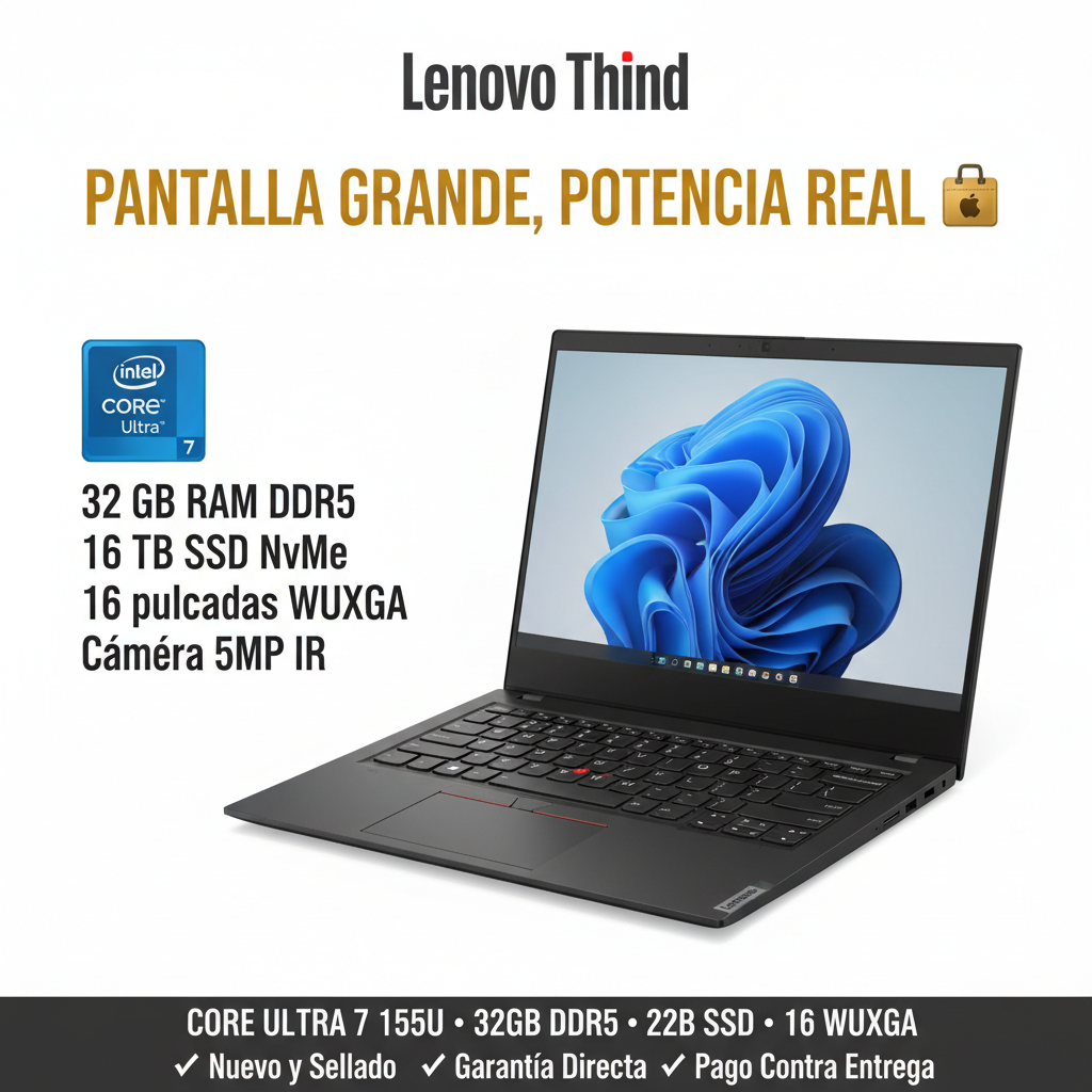 Lenovo ThinkPad T16 Gen 3 - Pantalla Grande Potencia Real