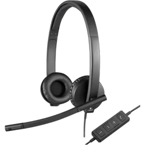 LOGITECH H570E WIRED HEADSET, STEREO HEADPHONES WITH NOISE-CANCELLING MICROPHONE