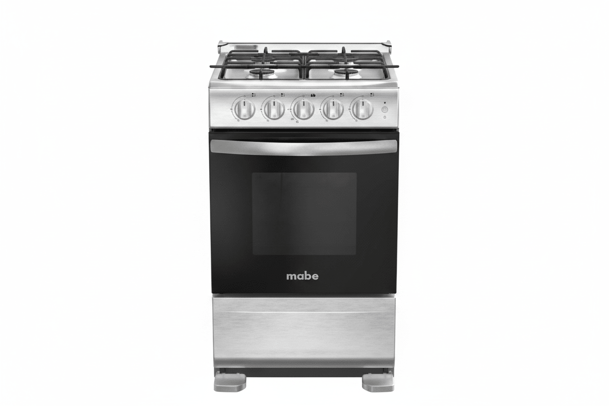 Mabe EMS120SX2 | Cocina a Gas de Acero Inoxidable 20" — 4 Quemadores con Horno Panorámico Cocinas en Guayaquil Ecuador - NEW STORE