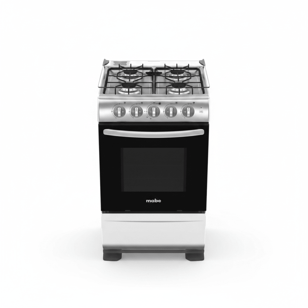 Mabe TX5120EX4 | Cocina a Gas 20.5" de Acero Inoxidable – 4 Quemadores con Horno Panorámico Cocinas en Guayaquil Ecuador - NEW STORE