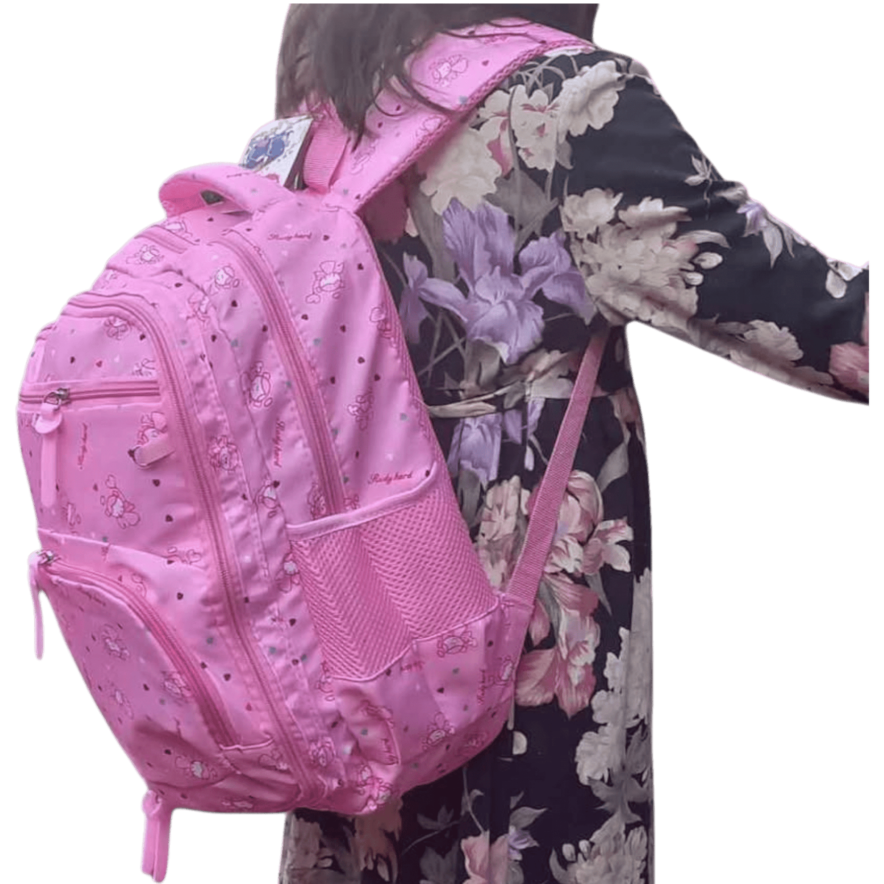 MOCHILA NIÑA ROSADA ESTAMPADO ANGELITAS BOLSOS EXCLUSIVOS en Guayaquil Ecuador - NEW STORE
