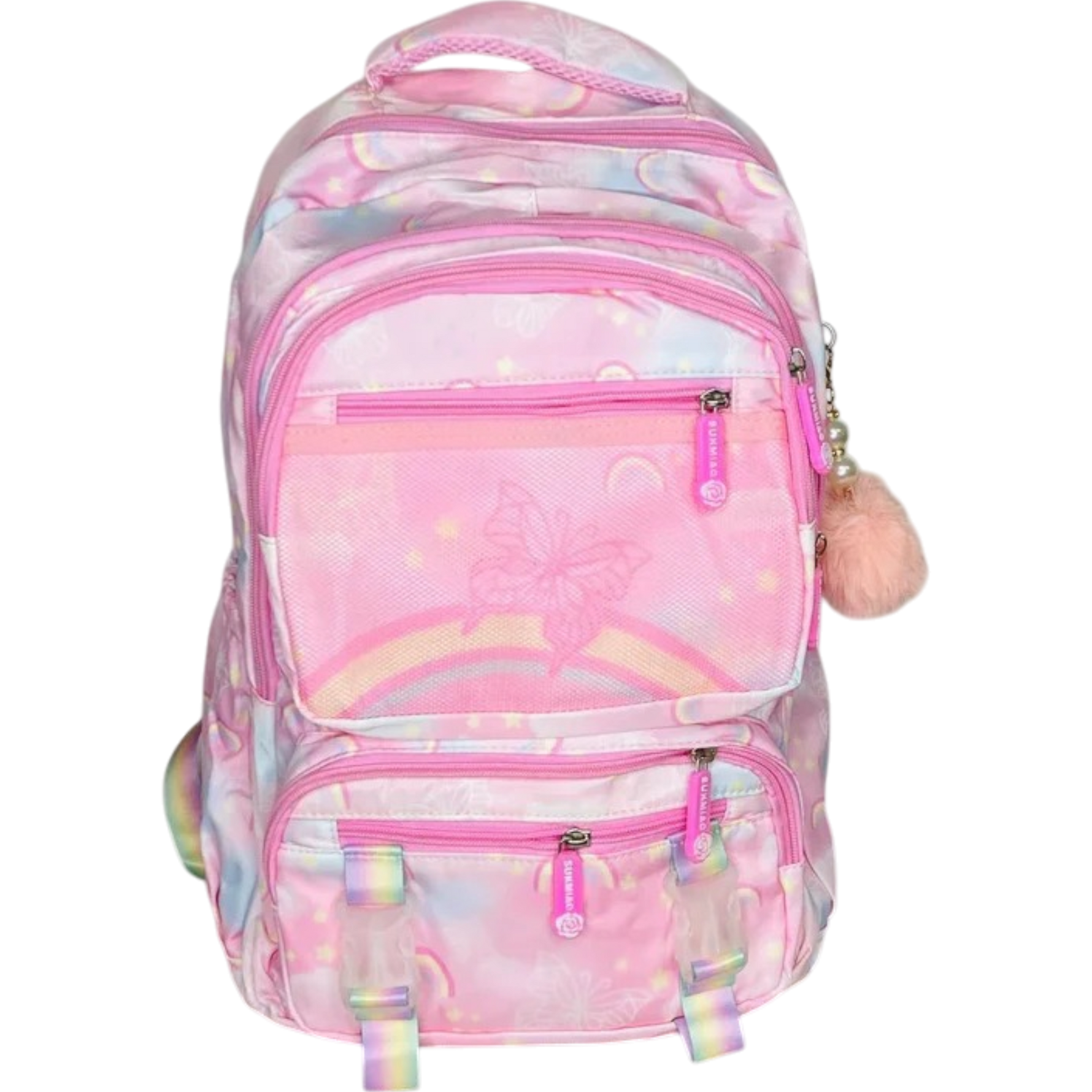 MOCHILA NIÑA ROSADA TRIPLE BOLSILLO BOLSOS EXCLUSIVOS en Guayaquil Ecuador - NEW STORE