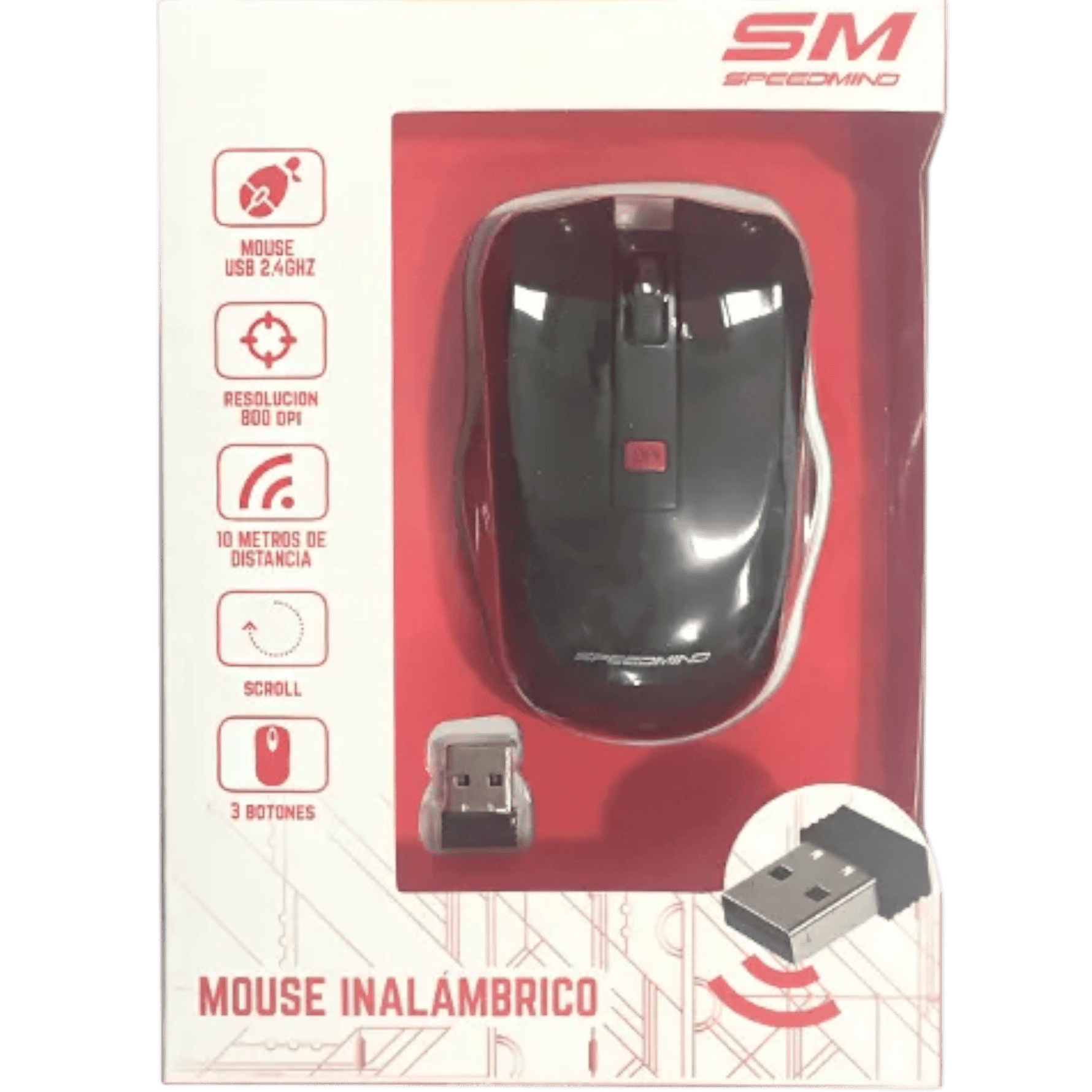 MOUSE SPEEDMIND USB SMMOU04 OPTICAL 3D/COLOR NEGRO/ECO ACCESORIOS en Guayaquil Ecuador - NEW STORE