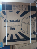 Lavadora Semiautomática Masaki 8kg | Doble Tina | Centrifugado Potente | MSK-8.WM