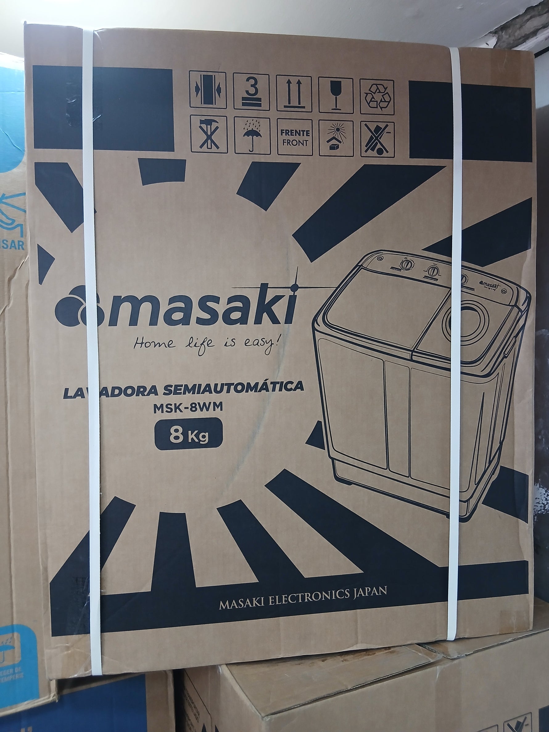 Lavadora Semiautomática Masaki 8kg | Doble Tina | Centrifugado Potente | MSK-8.WM