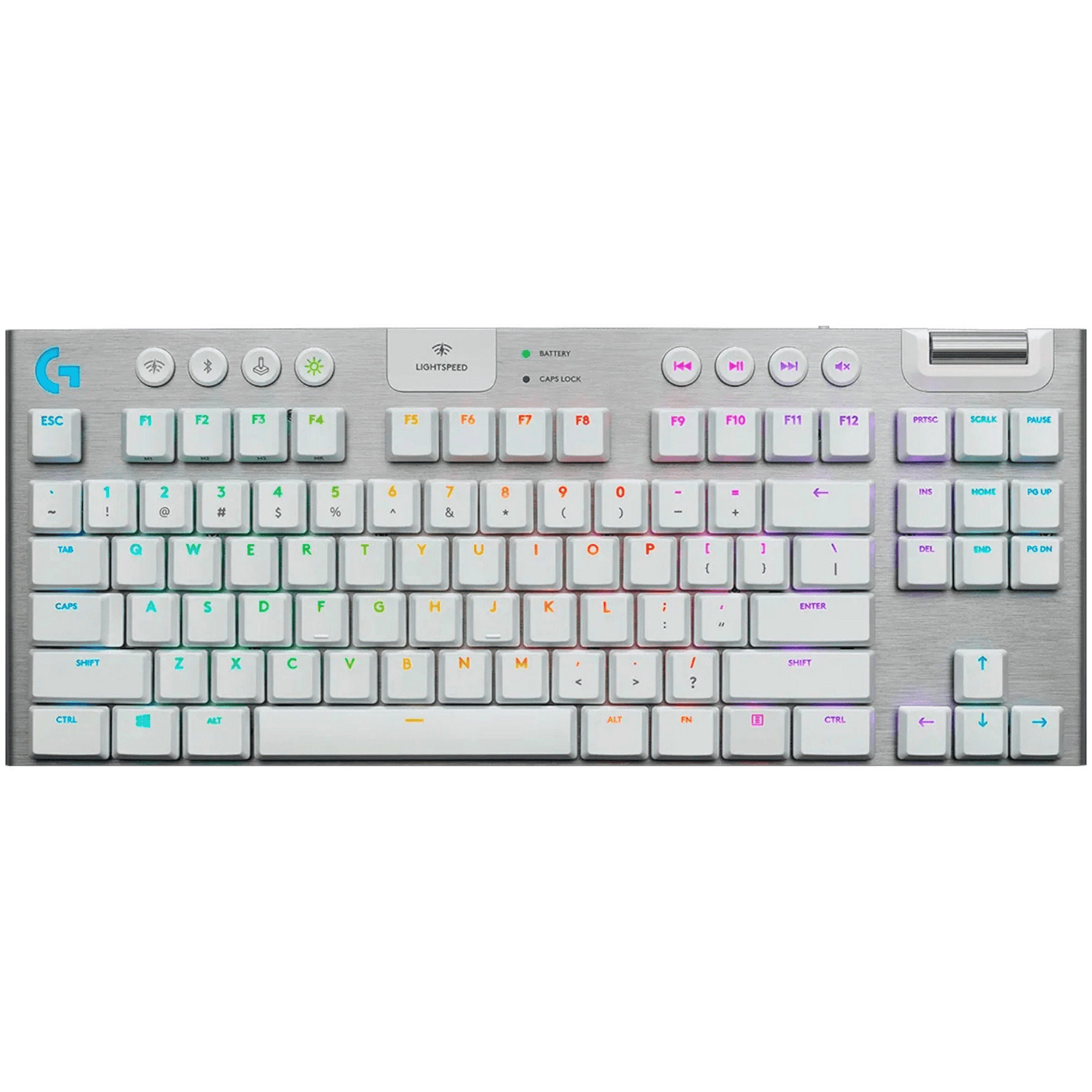 TECLADO MECANICO LOGITECH GAMER G915 TKL RGB MECANICO SWITCH GL TACTIL WIRELESS BLANCO ACCESORIOS en Guayaquil Ecuador - NEW STORE