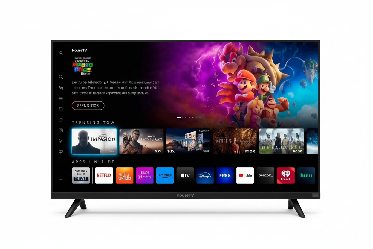 Televisor HouseTV 43" frontal con pantalla