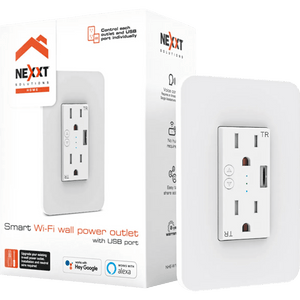 TOMACORRIENTE DE PARED NEXXT SOLUTIONS INTELIGENTE WI-FI CON PUERTO USB